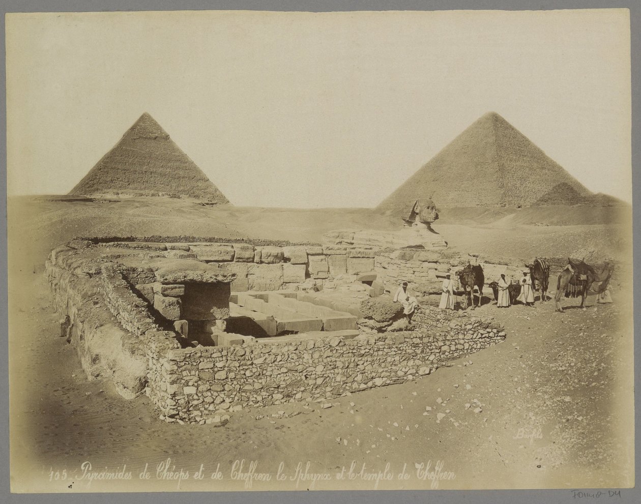 Piramide van Cheops en Chephren, de sphinx en de tempel van Chefren クフ王のピラミッドとスフィンクスのシェフフレンとシェフフレンの神殿 (オブジェクトのタイトル) 作： メゾンボンフィルス