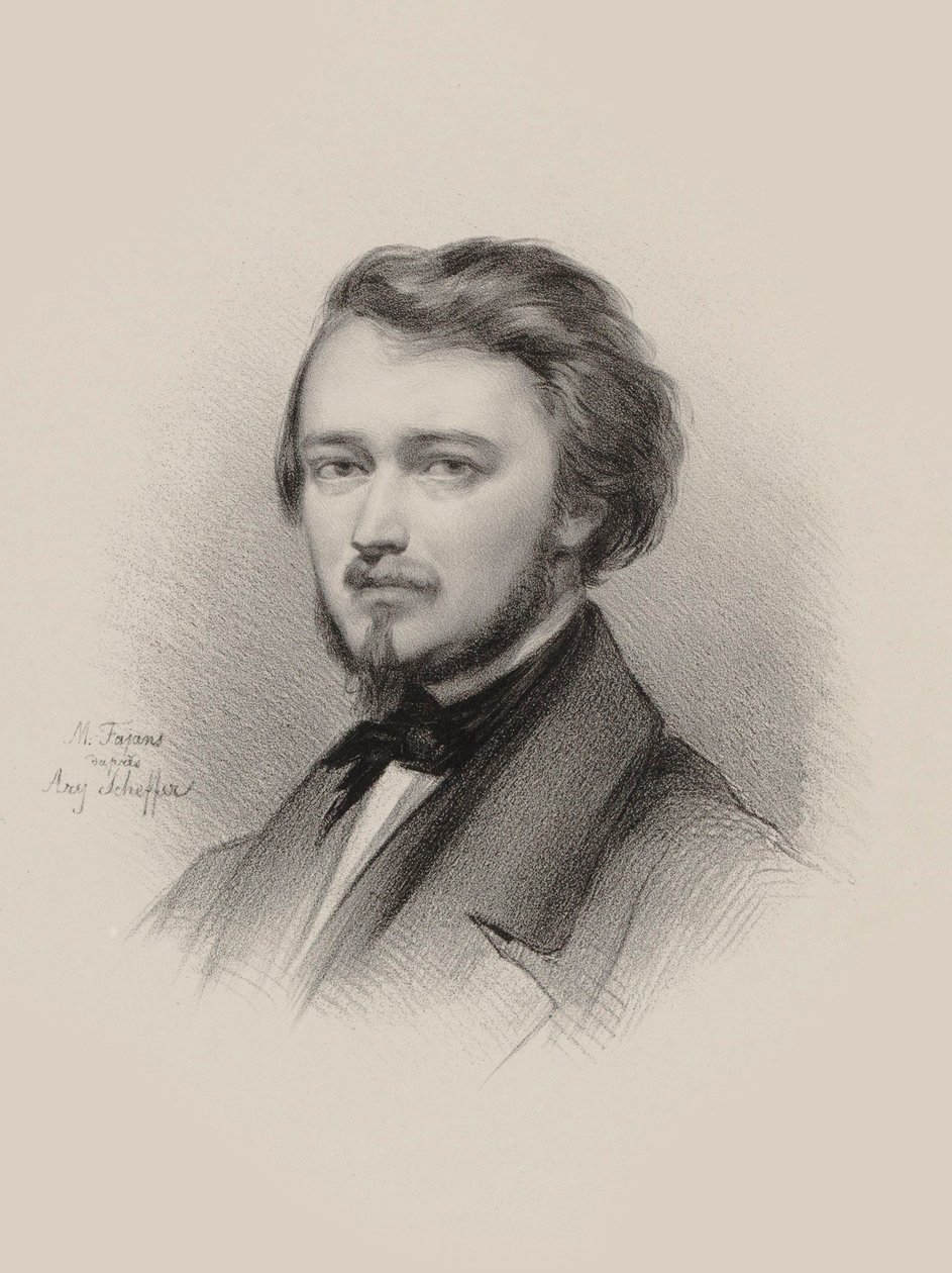 ヴァイオリン奏者で作曲家のユベール・レオナールの肖像 1819-1890 , 1850. 作： マクシミリアンファヤンス