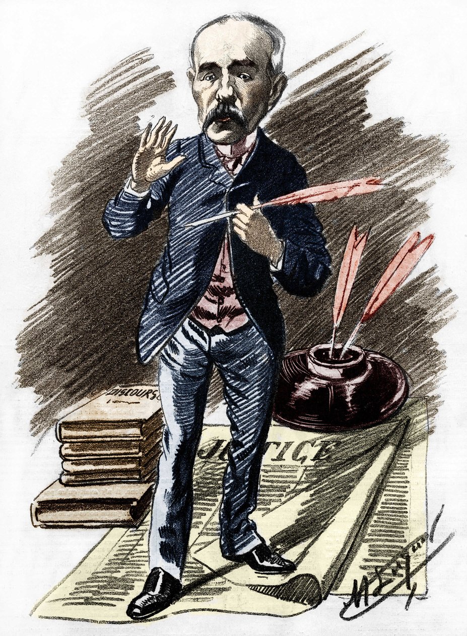 Georges Clemenceau (1841-1929), フランスの政治家。 作： マヌエル・ルケ