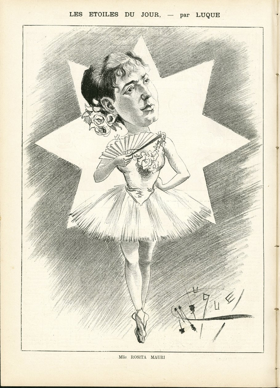 マニュエル・ルク（1854-1919）が「La Caricature」（1880年）に描いたもの。 作： マヌエル・ルケ