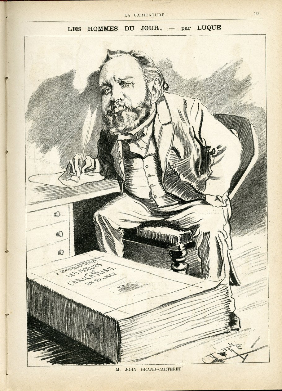 マニュエル・ルク（1854-1919）が「La Caricature」（1880年）に描いたもの。 作： マヌエル・ルケ