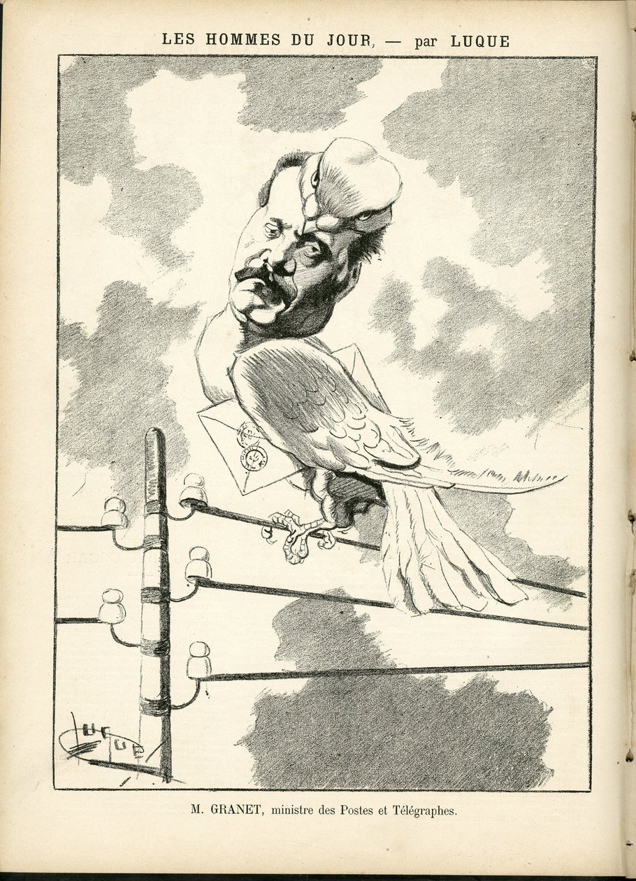 マニュエル・ルク（1854-1919）が「La Caricature」（1880年）に描いたもの。 作： マヌエル・ルケ