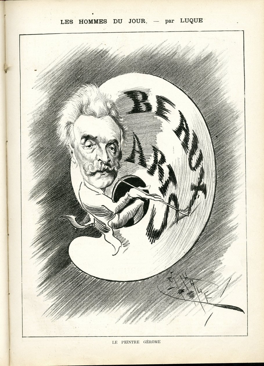 マニュエル・ルク（1854-1919）が「La Caricature」（1880年）に描いたもの。 作： マヌエル・ルケ