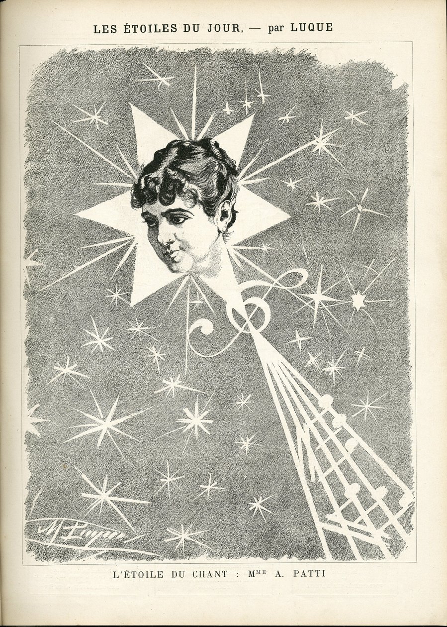マニュエル・ルク（1854-1919）が「La Caricature」（1880年）に描いたもの。 作： マヌエル・ルケ