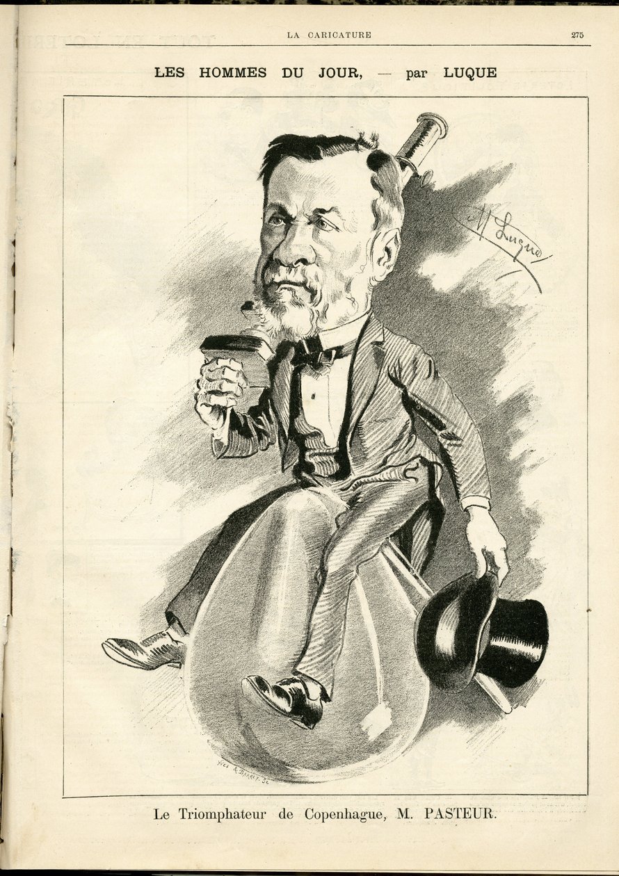 マニュエル・ルク（1854-1919）が「La Caricature」（1880年）に描いたもの。 作： マヌエル・ルケ