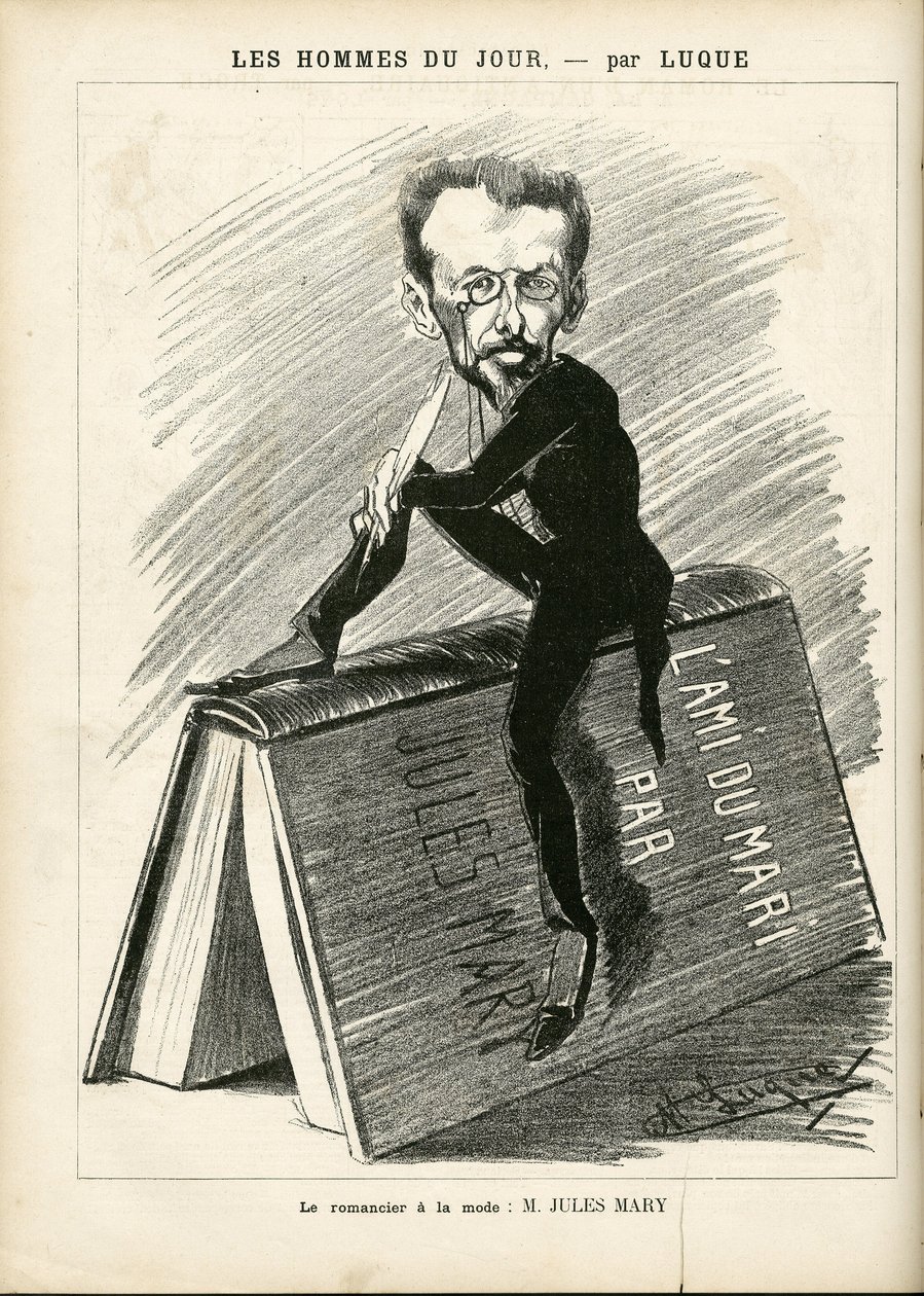 マニュエル・ルク（1854-1919）が「La Caricature」（1880年）に描いたもの。 作： マヌエル・ルケ
