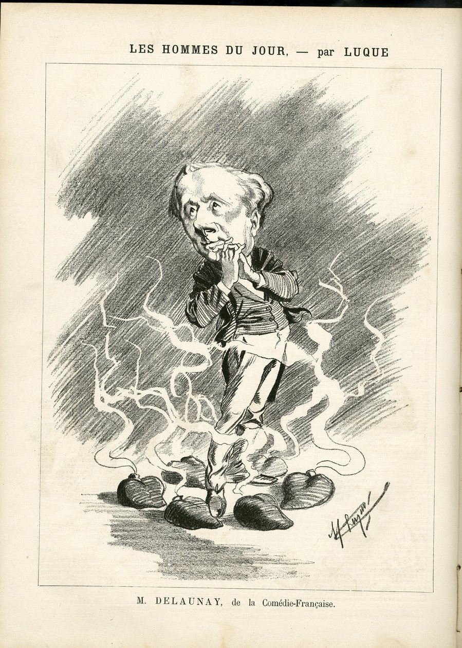 La Caricature』（1880年）の表紙に描かれたManuel Luque（1854-1919）のイラスト 作： マヌエル・ルケ