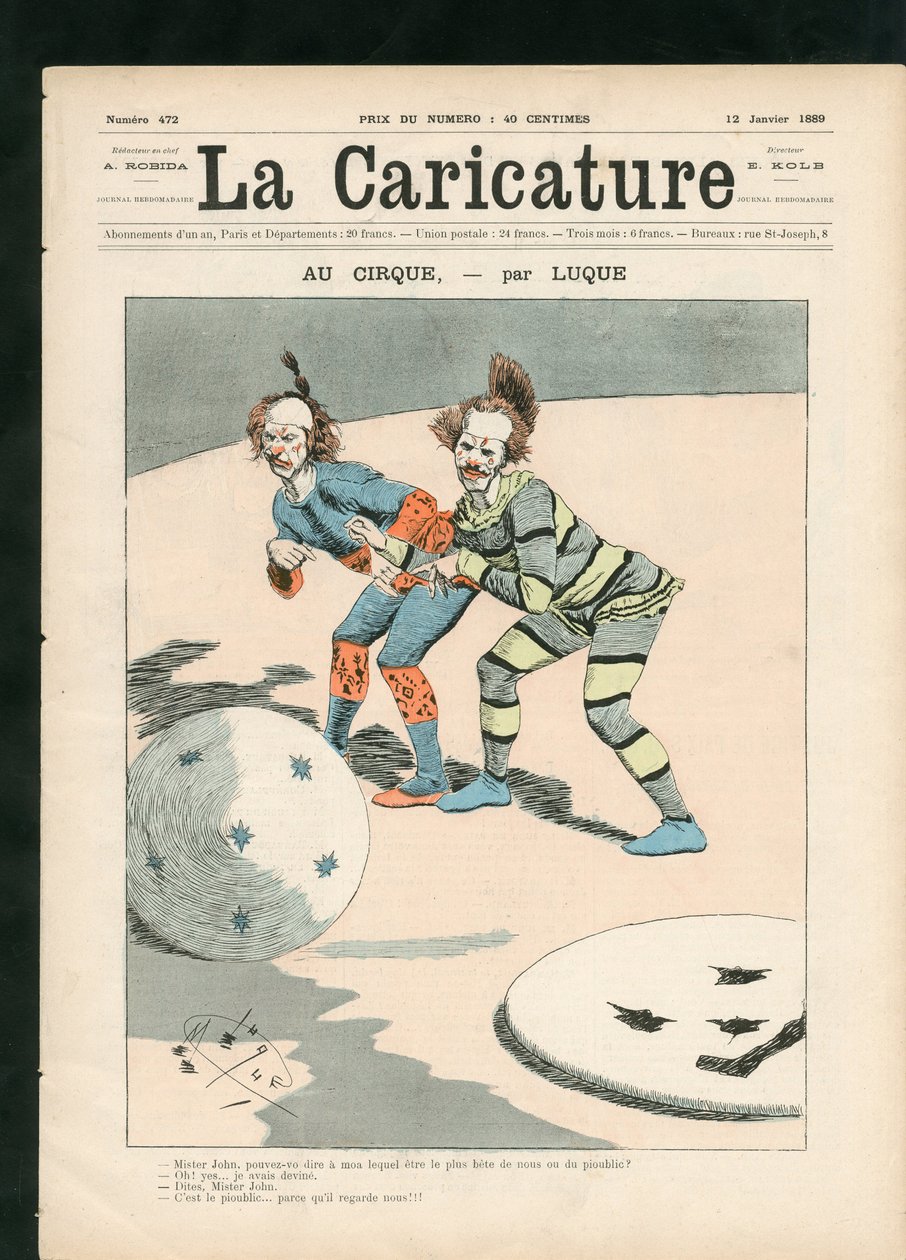 La Caricature（1880年 作： マヌエル・ルケ