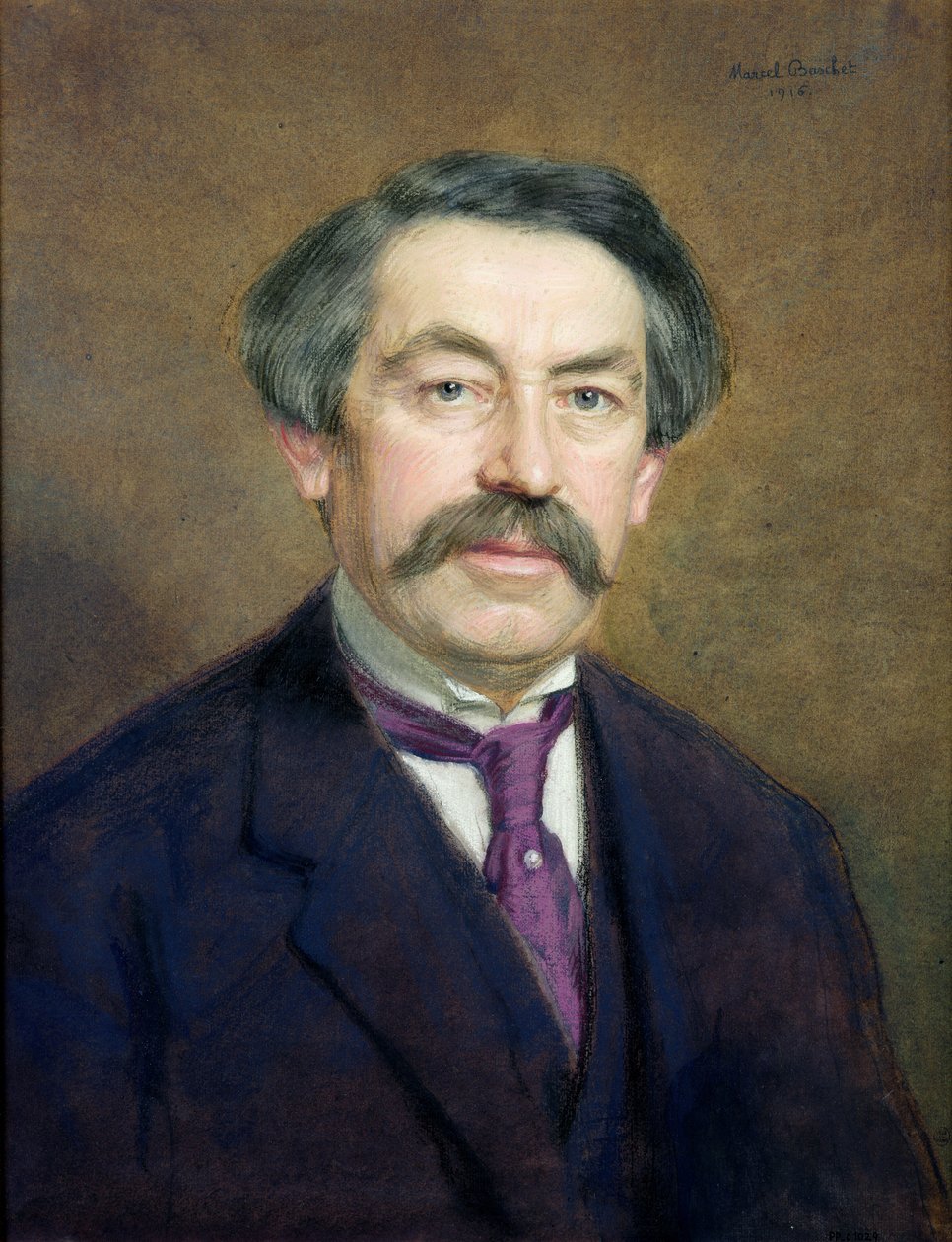 アリスティド・ブリアンの肖像（1862-1932）1916（紙にパステル） 作： マルセル・アンドレ・バシェット