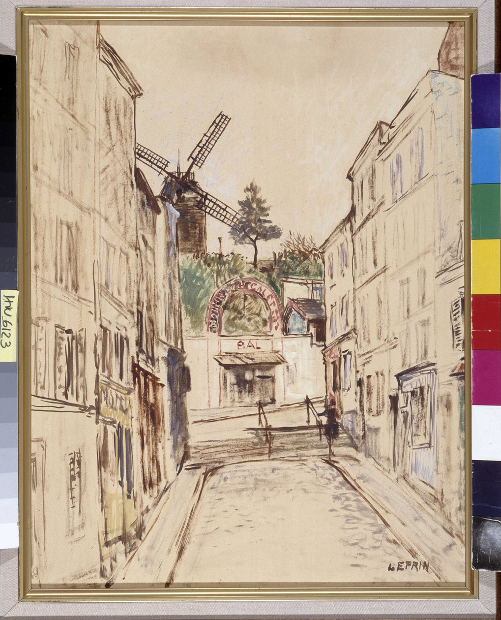 Le Moulin de la Galette: モンマルトルの有名なキャバレーの眺め。 Marcel Leprin (1891-1933) による油彩キャンバス Marouflee。 必須の言及: Regards de Provence ファンデーション コレクション、マルセイユ 作： マルセル・レプリン
