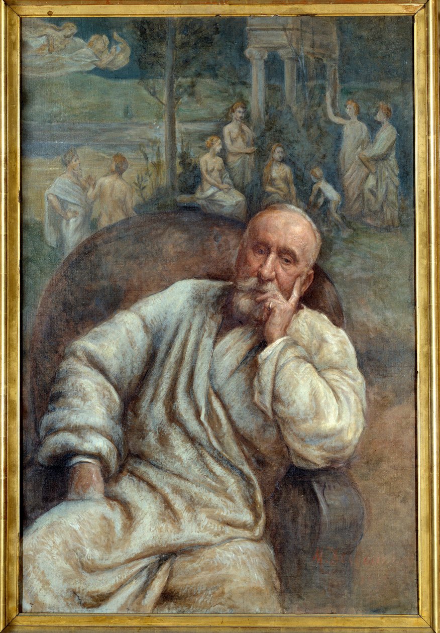 Porträt des Malers Pierre Cecil Puvis de Chavanne (1824-1898) von Marcellin Gilbert Desboutin