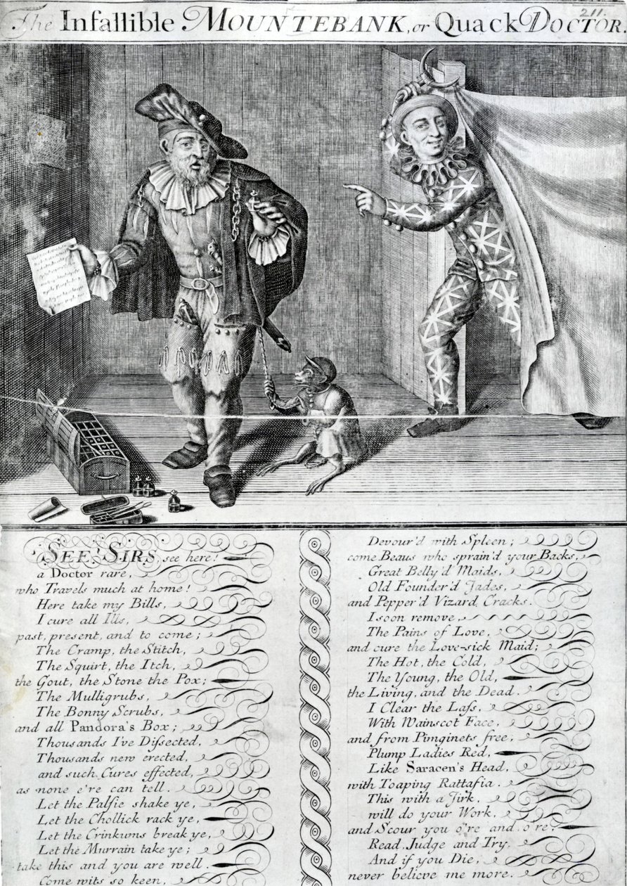 間違いのないMountebankまたはQuack Doctor、1688-1705 作： ラルーン長老マルセルス