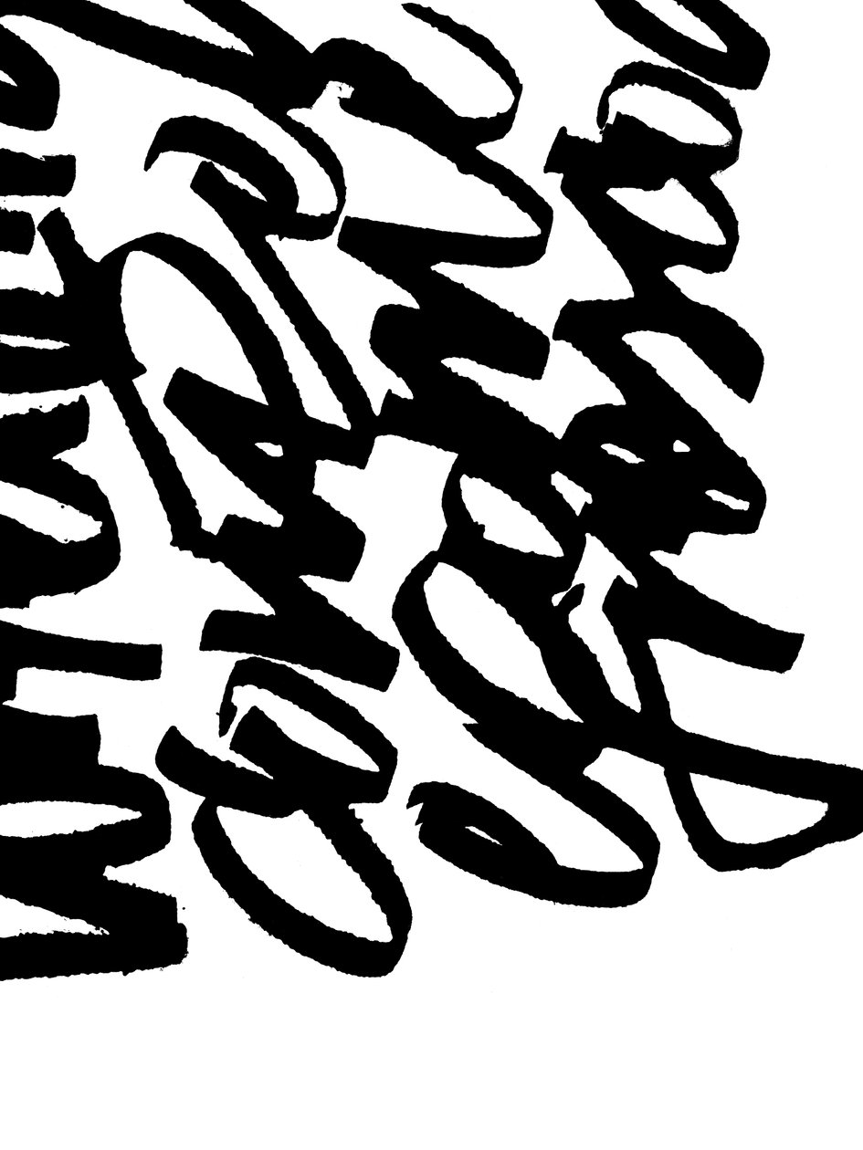 Asemic Writing, 2017（紙にインク） 作： マルコ・カンペデッリ