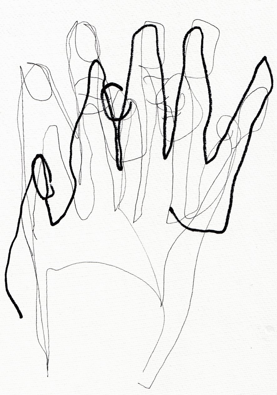 Psyco Hand, 2017（紙にペンとマーカー） 作： マルコ・カンペデッリ