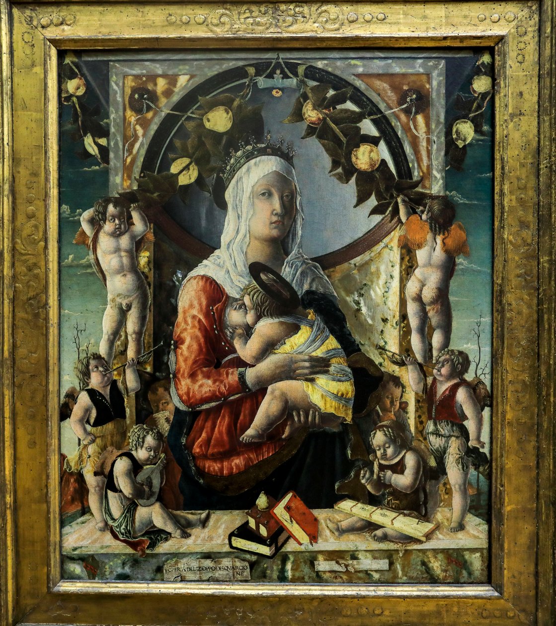 処女と子供 8人の天使1455年（絵画） 作： マルコ・ディ・アントニオ・ディ (1433 1478) ルッジェーロ