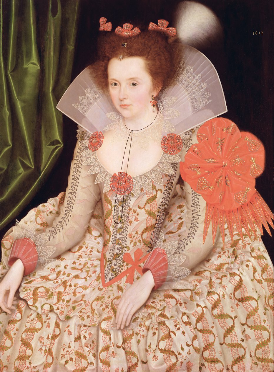 ジェームズ1世の娘エリザベス王女、1612年（パネル） 作： マーカス・ゲーラーツ