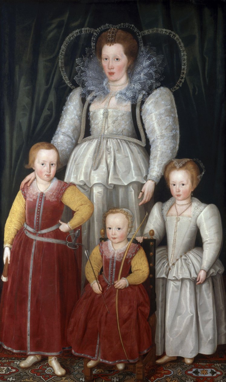 ポープ夫人アン（1561-1625）と子供たちの肖像 作： マーカス・ギーラーツ・ザ・ヤンガー