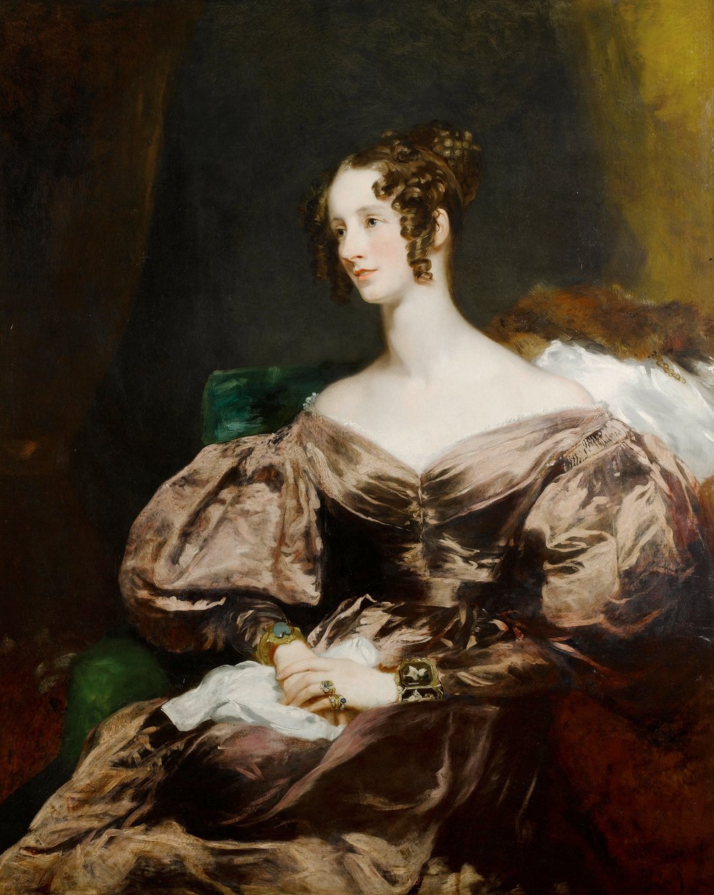 ハウ伯爵夫人ハリエット・ブルーデネル（1799-1836）の肖像 作： マーガレット・サラ・カーペンター