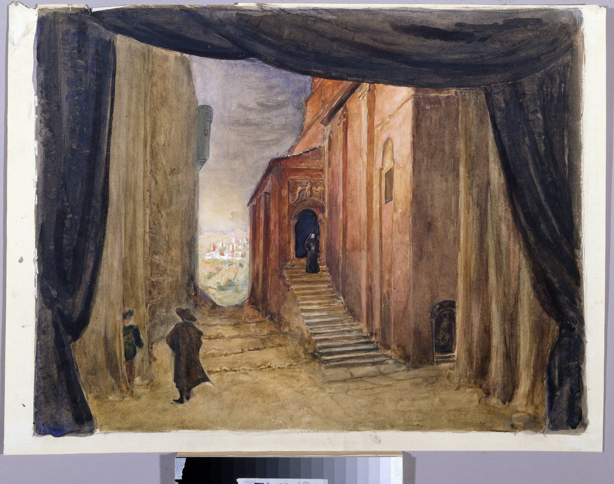 アレクサンドル・ダルゴミイスキ（1813-1869）によるオペラ『ピエールの客人』のための装飾準備 作： マルガリータ・ゲンリチョフナ・ゲンケ・シフリナ