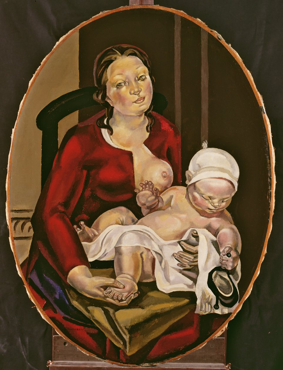 母と子、1922年頃 作： マリア・ブランチャード