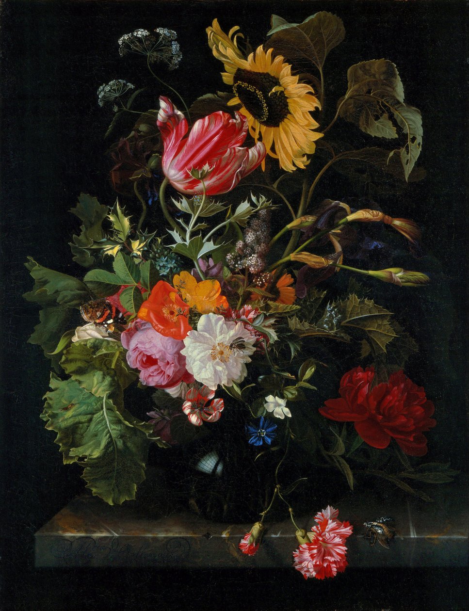 花瓶の花束 作： マリア・ファン・オーステルワイク