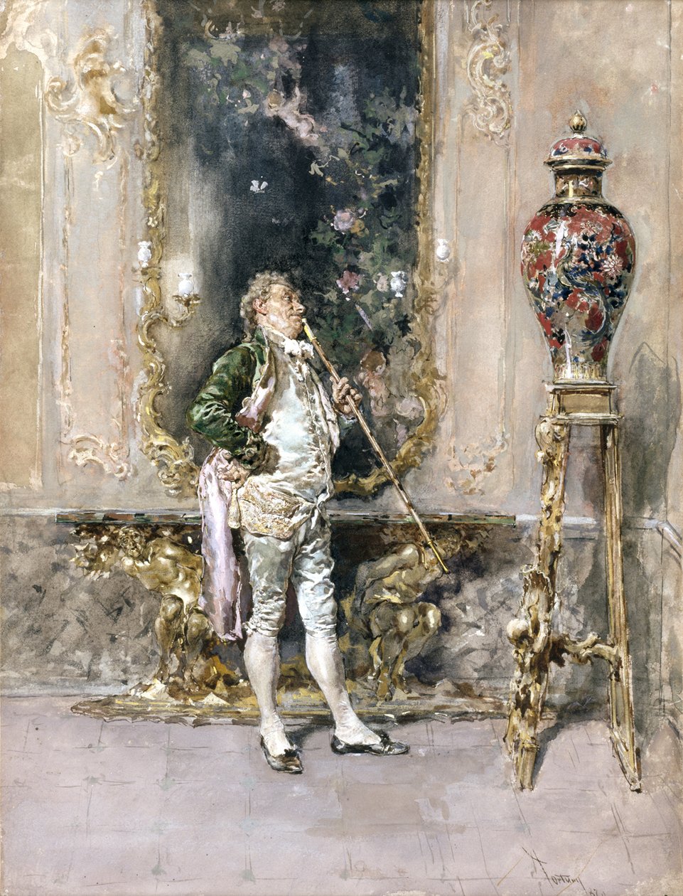 珍しい花瓶、1870 作： マリアーノ・ホセ・マリア・ベルナルド・フォーチュニー・イ・カーボ