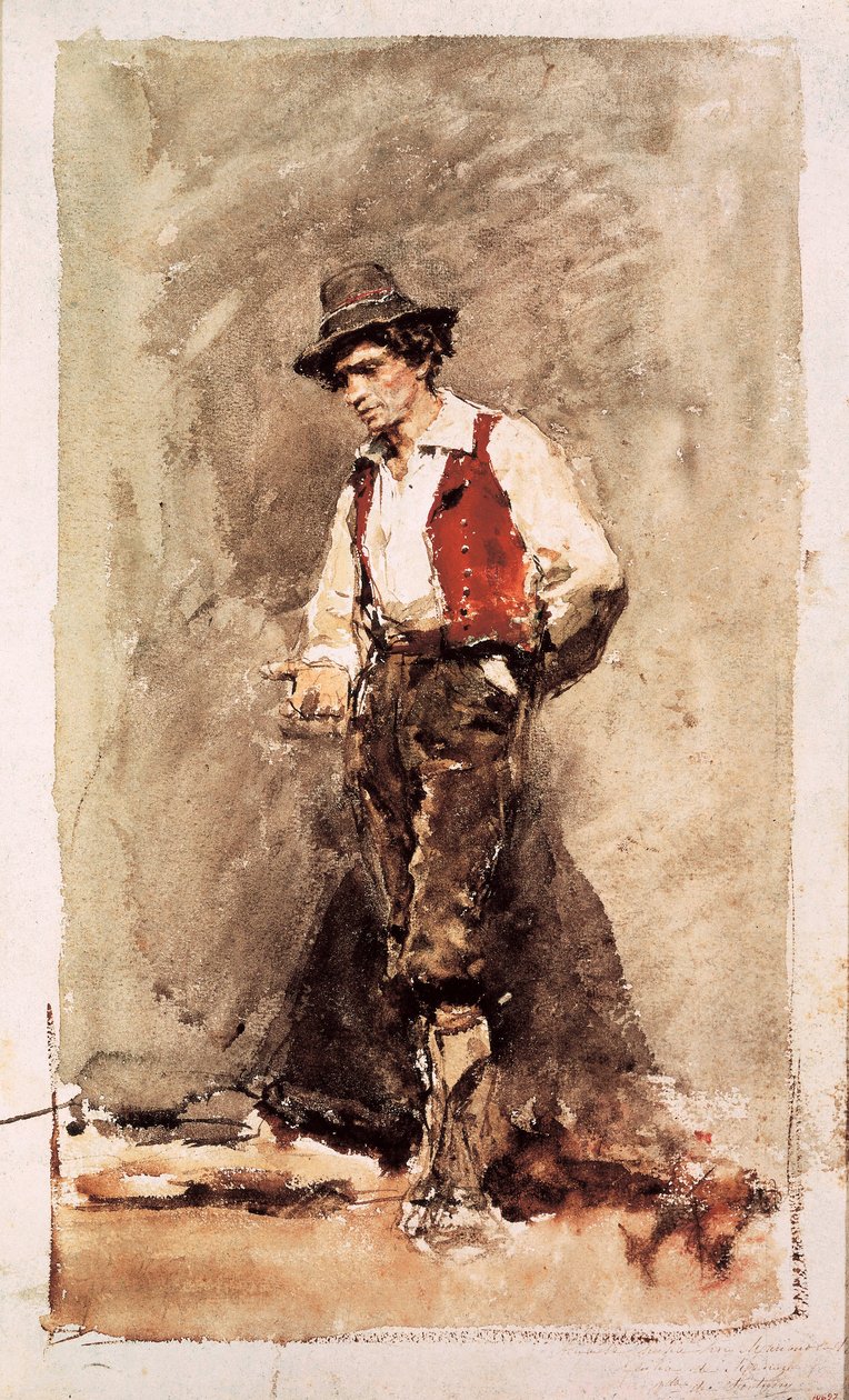 カラブリア。Mariano Fortuny（1838-1874）による水彩画。1868.バルセロナ。カタルーニャ国立美術博物館。 作： マリアーノ・フォーチュニー