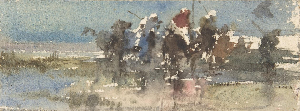 ムーアズ オン ホースバック、カリフォルニア州。 1854-74。 作： マリアーノ・ホセ・マリア・ベルナルド・フォーチュニー・イ・カーボ