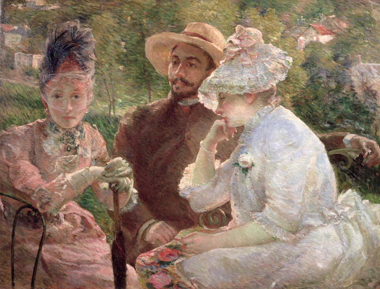 セーヴルのテラスで、1880 作： マリー・ブラックモンド