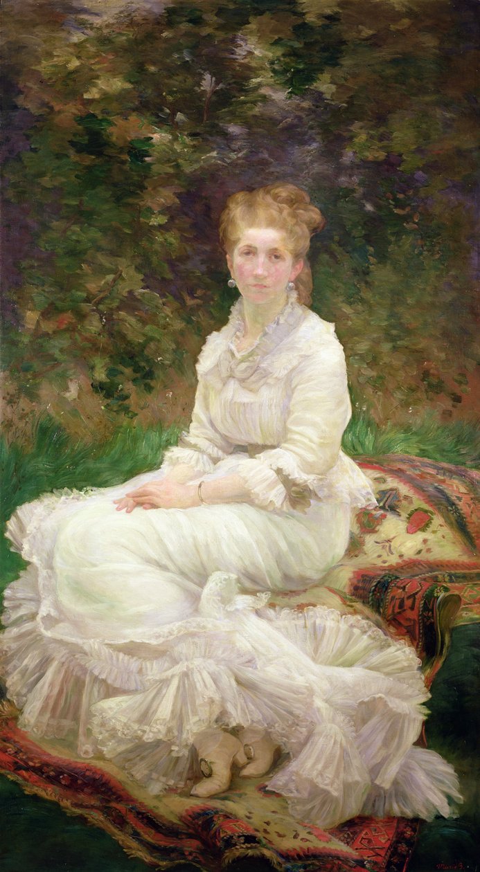 白衣の女、1880年頃 作： マリー・ブラックモンド