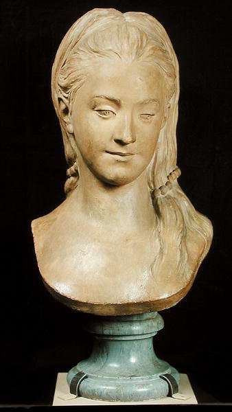 メアリーキャスカートと推定される肖像画、1768年（石膏） 作： マリー・アン・コロット
