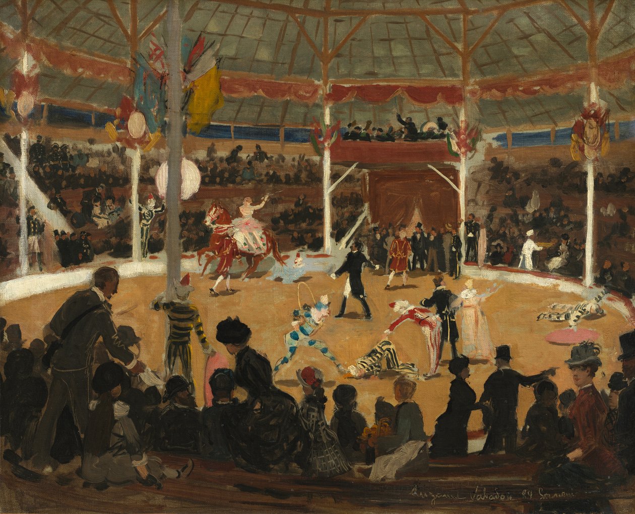 サーカス、1889年。 作： マリー・クレメンタイン（スザンヌ）ヴァラドン