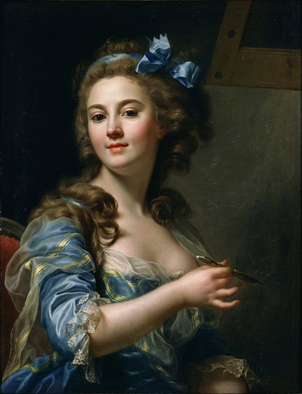 流行に  (1761-1818) マリー=ガブリエル・カペ 自画像」 画 国立 1783年 絵画