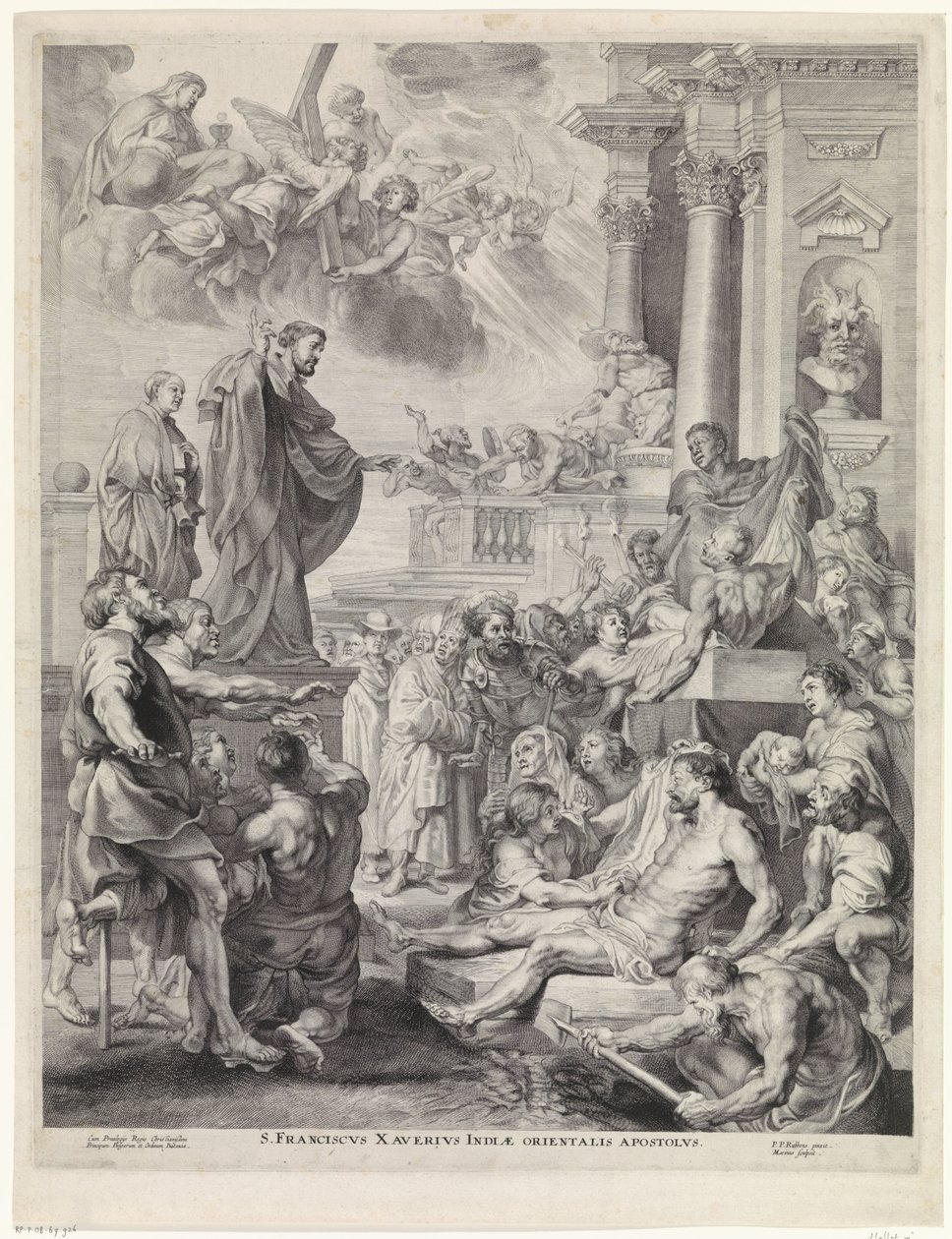 H. Franciscus Xavier wekt een dode tot leven 聖フランシスコ ザビエル、東インドの使徒 (オブジェクトのタイトル) 作： マリヌス・ロビン・ファン・デル・ゴーズ