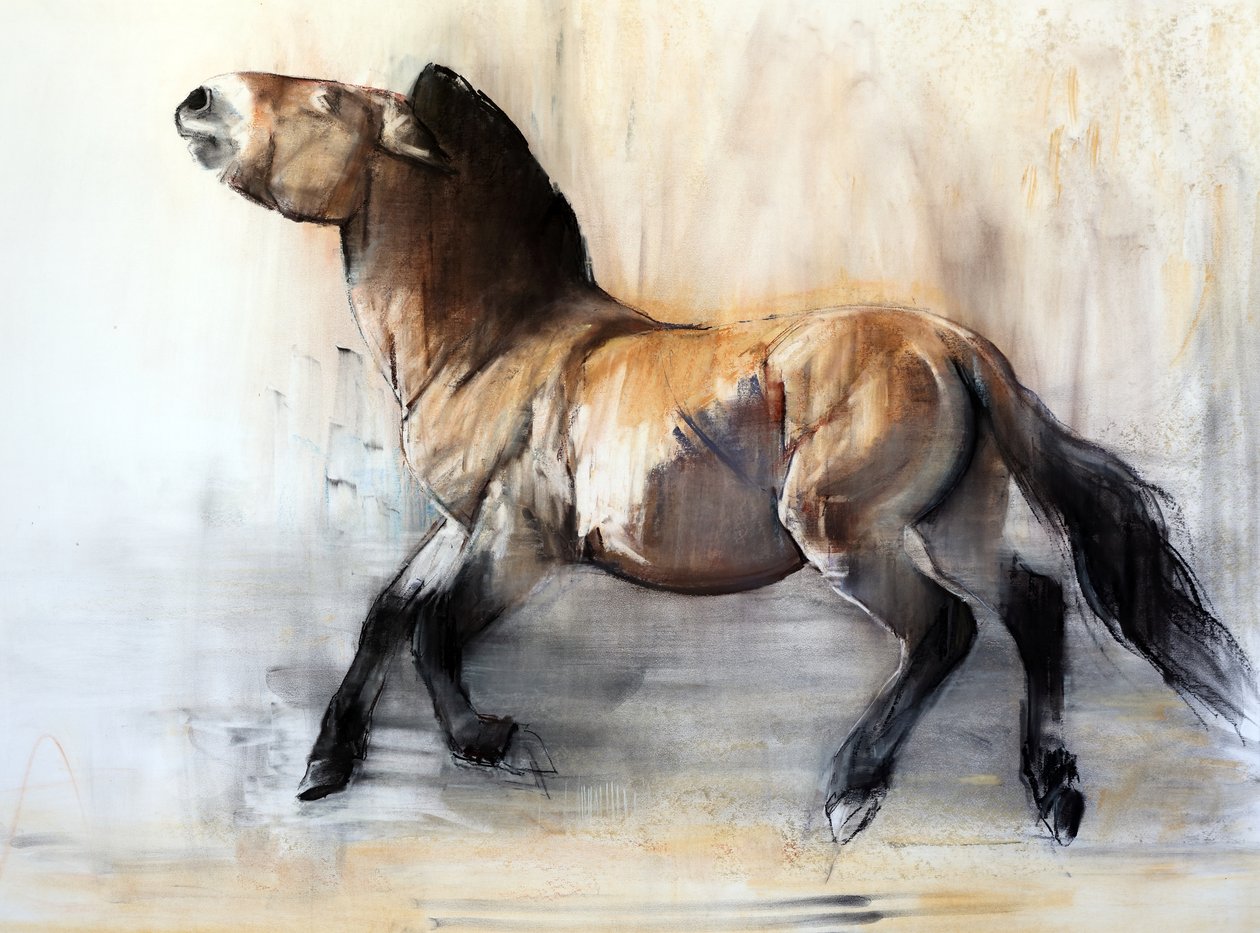 古代の馬（冬のプシェバルスキー）, 2014 作： マーク・アドリントン