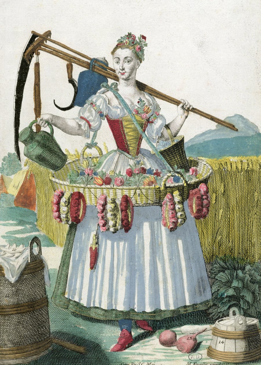 農民の女、1735年頃 作： マーティン・エンゲルブレヒト