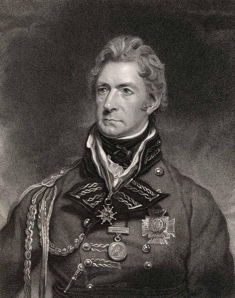「ナショナルポートレートギャラリー、ボリュームII」からヘンリーホプナーマイヤー（c.1782-1847）によって彫刻されたサートーマスムンロ（1代目の男爵）、c.1835を出版 作： マーティン・アーチャー・シー