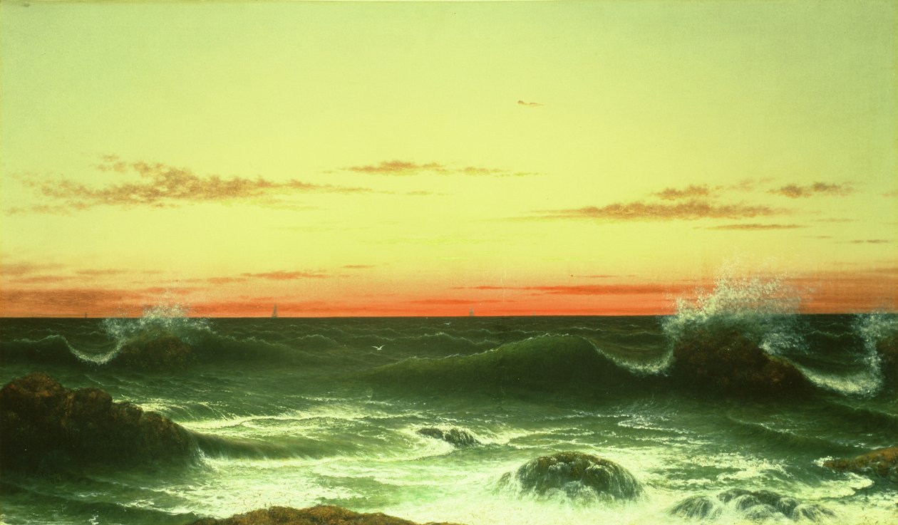 海景：日没、1861 作： マーティン・ジョンソン・ヘッド