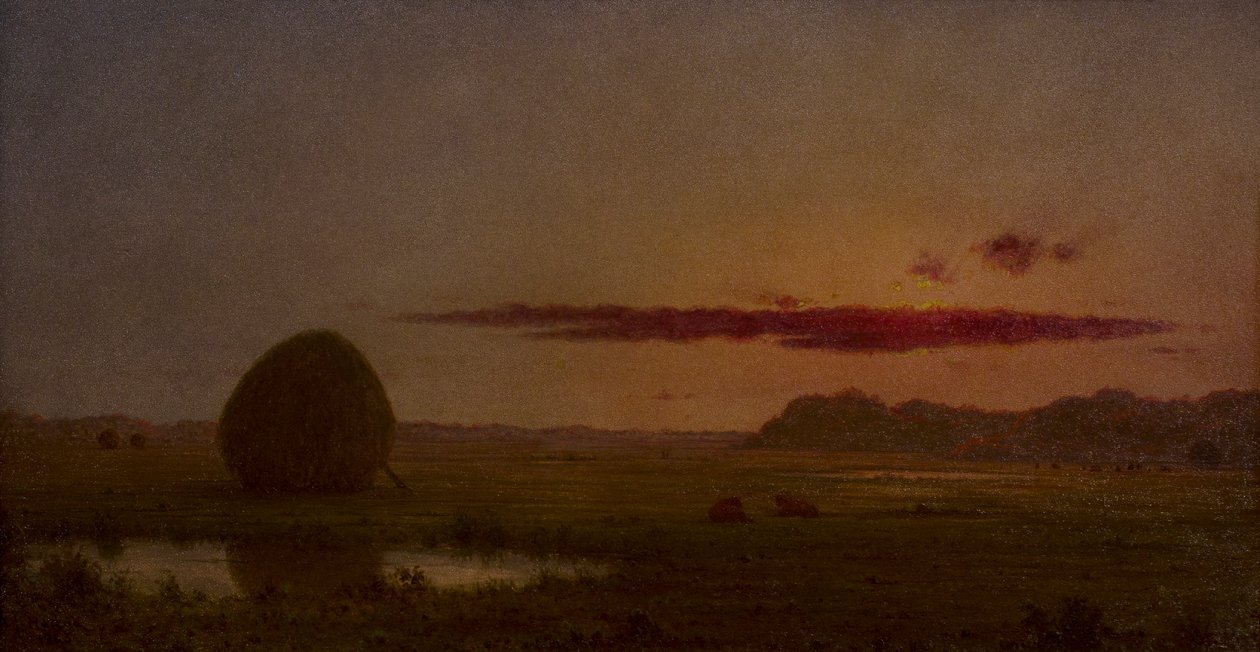 ニューベリーポートの草原の夕日 作： マーティン・ジョンソン・ヘッド