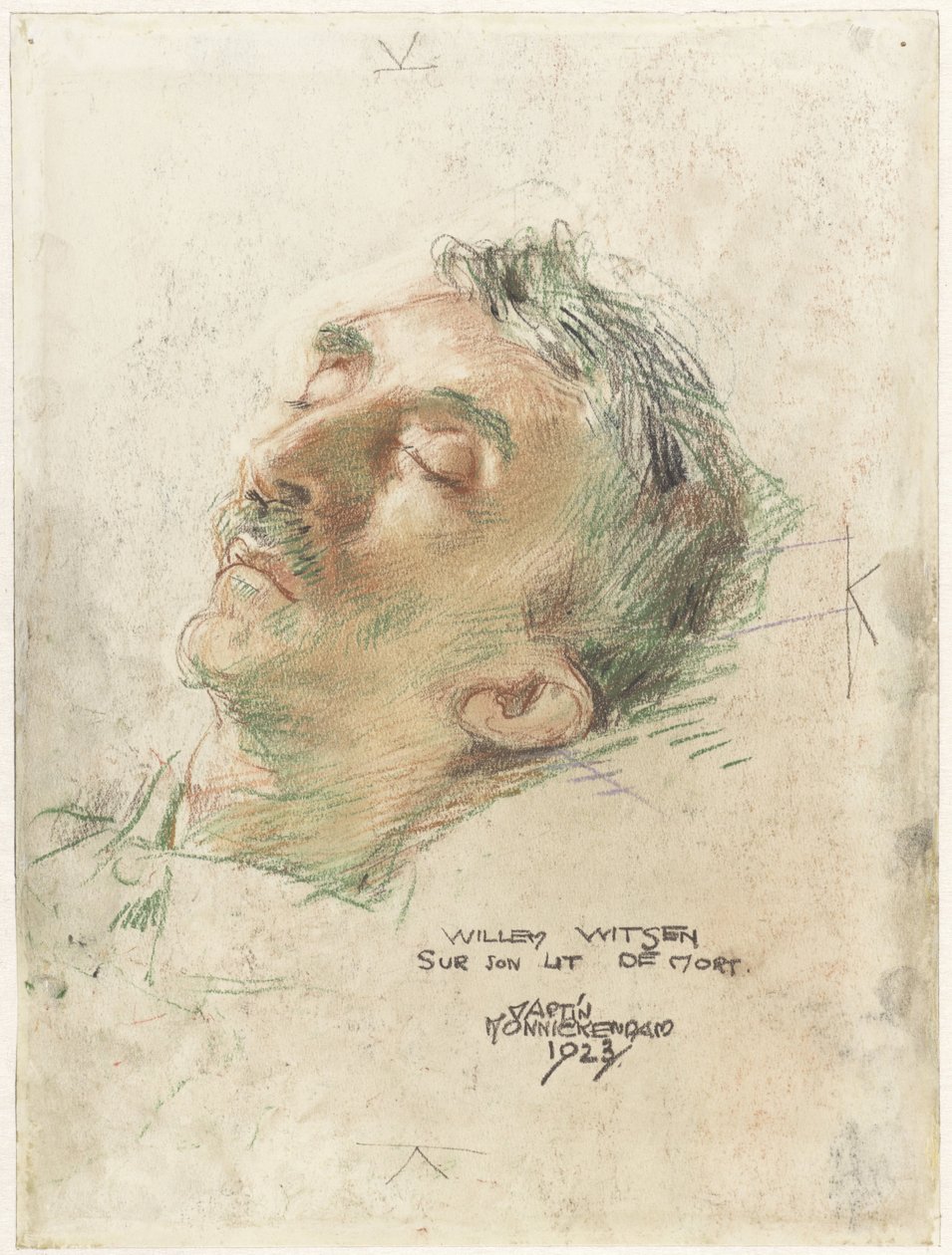 死の床でのウィレム・ウィッセン Willem Witsen sur son lit de mort (オブジェクトのタイトル) 作： マーティン・モニケンダム