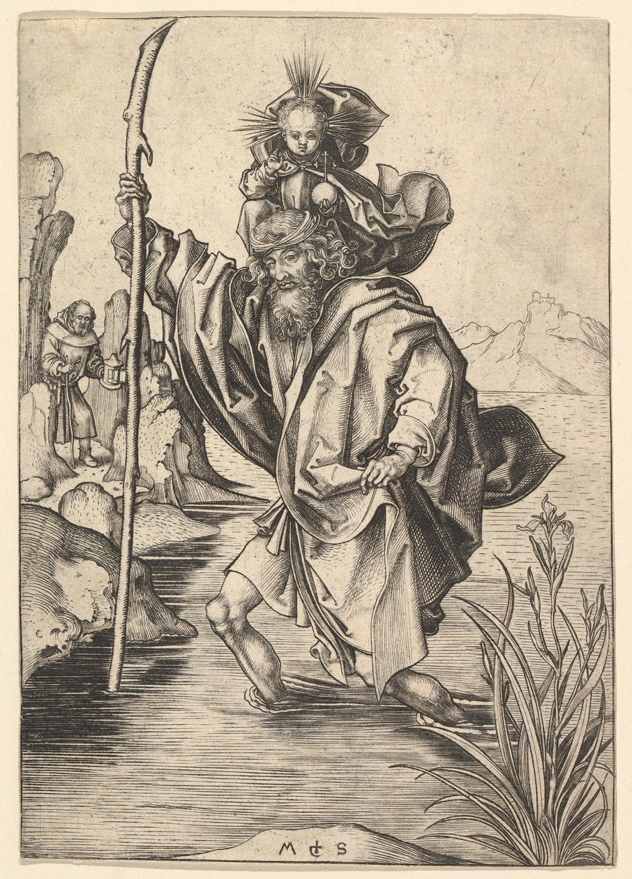 セントクリストファー、ca。 1435-1491。 作： マーティン・ショーンガウアー