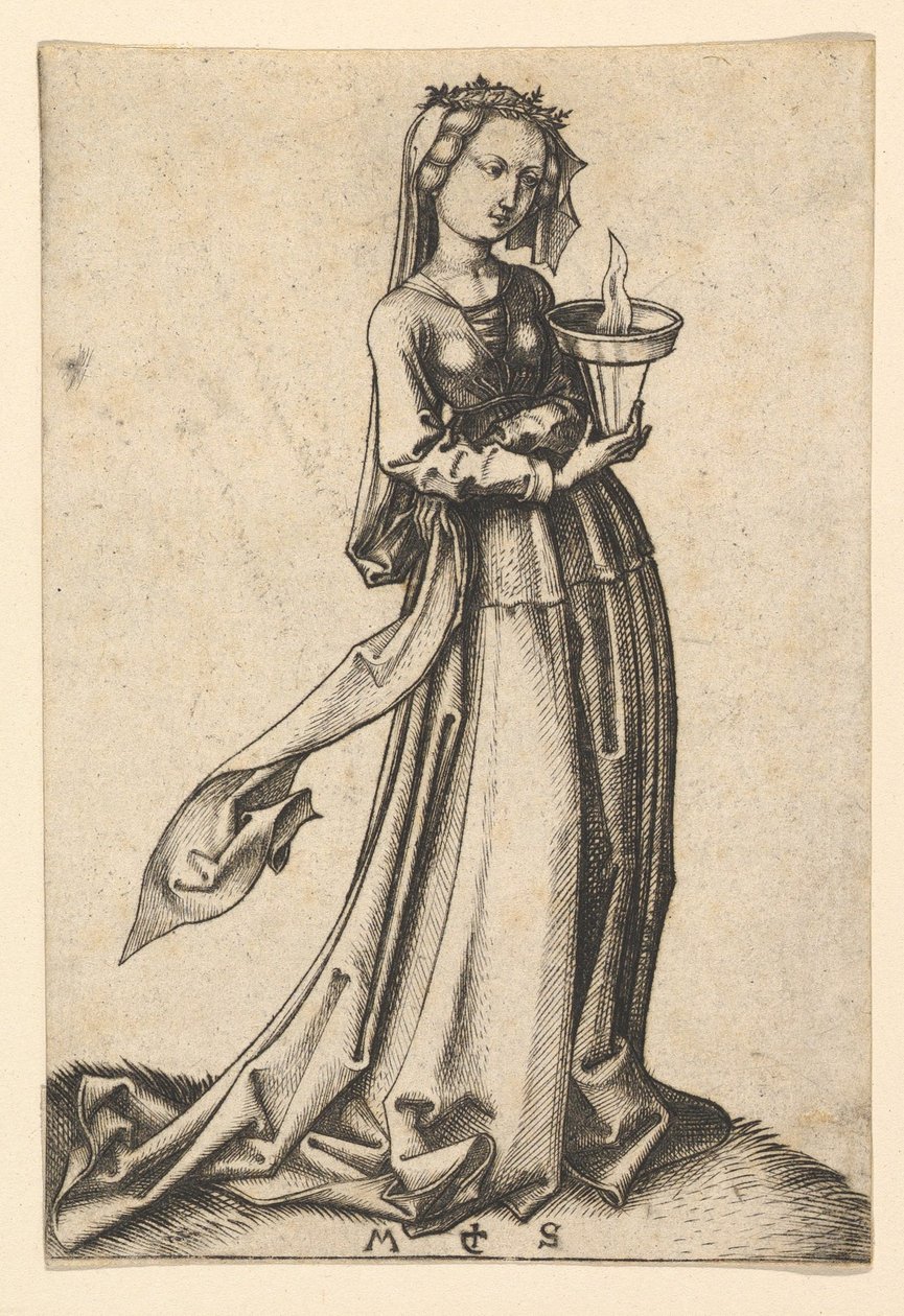 シリーズThe Wise and Foolish Virginsの4番目のWise Virgin、ca。 1435-1491。 作： マーティン・ショーンガウアー