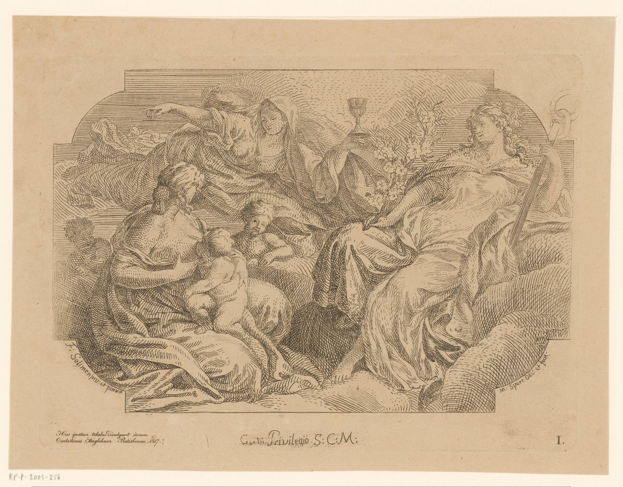 三神徳の女性化身 Sacrestia di Solimena の天井画 (シリーズ タイトル) 作： マーティンスピア