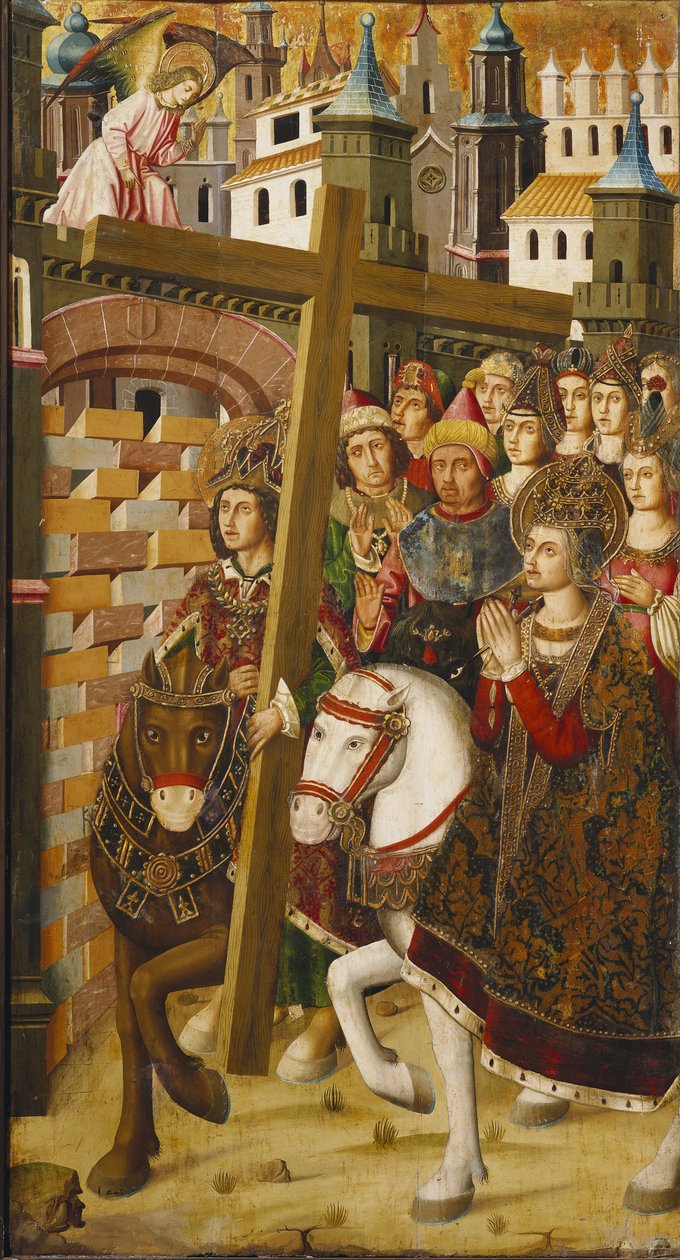 Pyhä Helene ja keisari Heraklius (575-641) Pyhän Ristin kanssa Jerusalemin porttien edessä 作： Martin & Ximenez Miguel (fl.1466-1505) ベルナト