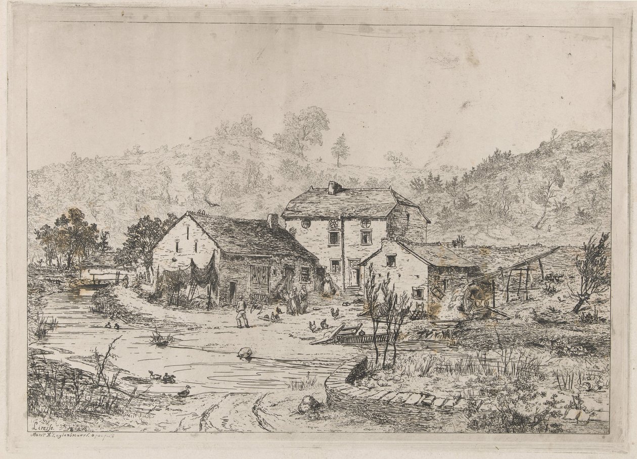 水辺の農家 作： Martinus Antonius Kuytenbrouwer Jr.