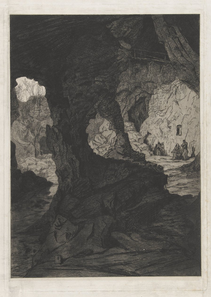 洞窟の眺め 作： Martinus Antonius Kuytenbrouwer Jr.