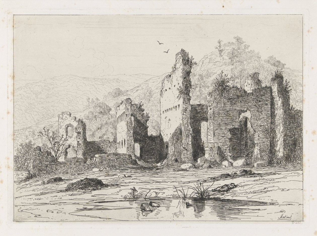 ブランデンブール城の廃墟 作： Martinus Antonius Kuytenbrouwer Jr.