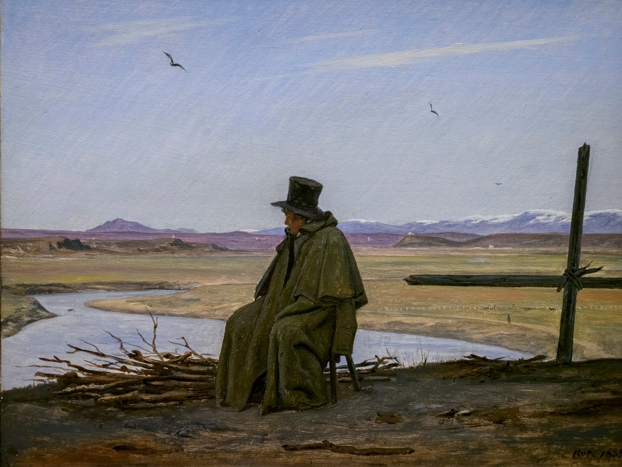 テヴェレ川とモンテ・ソラクテを背景にしたローマのカンパーニャの眺め 作： マーティヌス・ロビエ