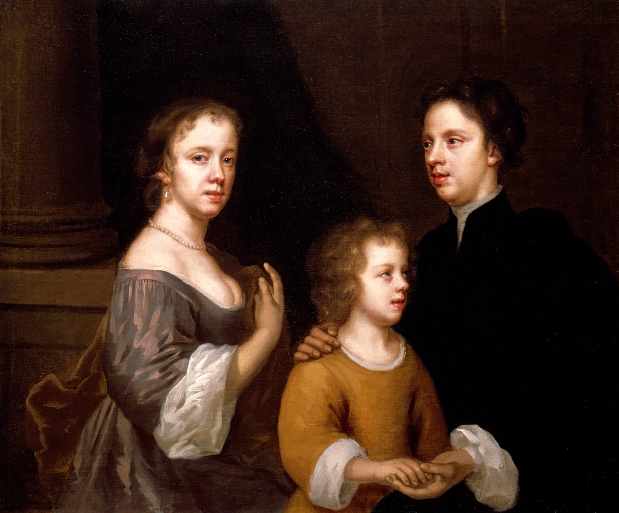 チャールズと息子の夫、バーソロミュー、1659〜60年頃の自画像 作： メアリービール