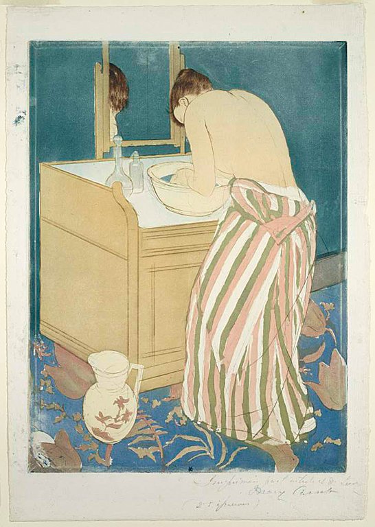 BathnFrancais：女性のグルーミング 作： メアリー・カサット
